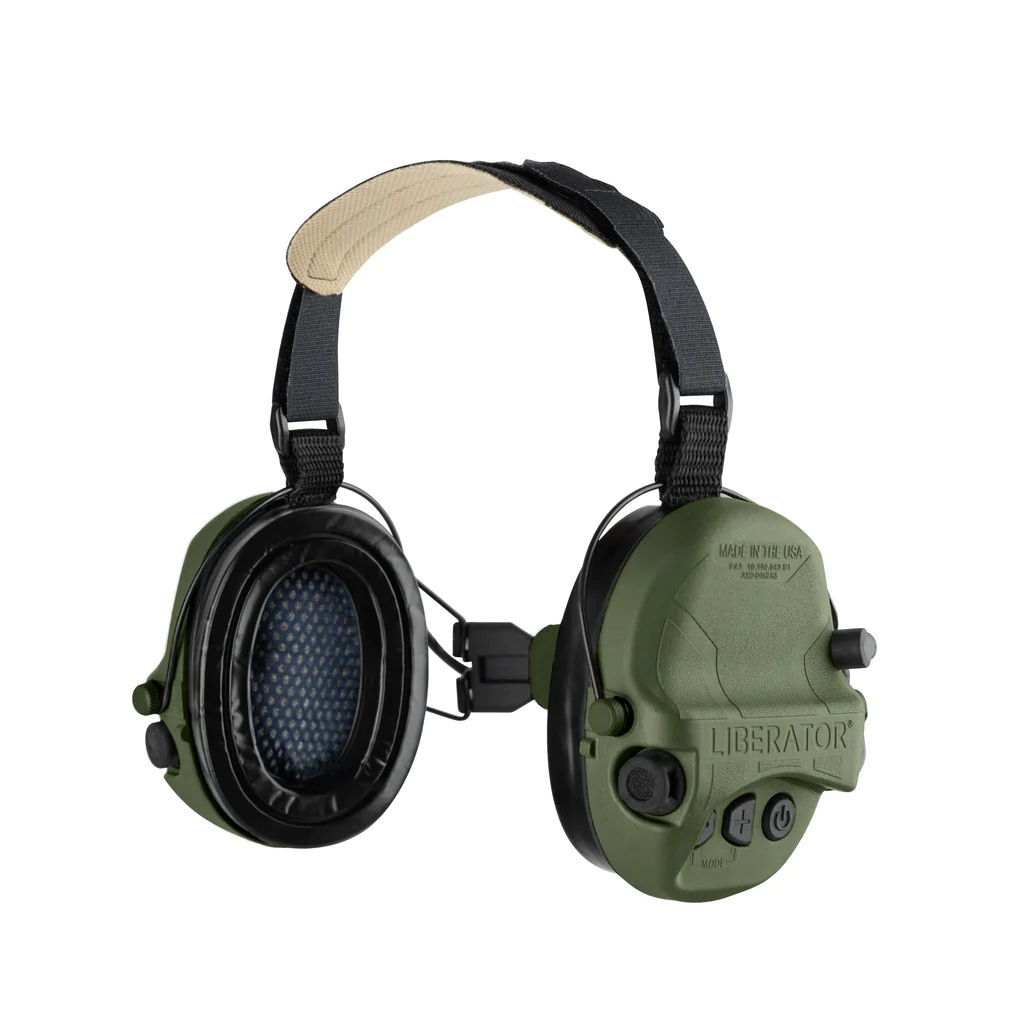 Safariland Liberator HP 2.0 Hearing Protection with BTH and Team Wendy Helmet Mount in OD Green